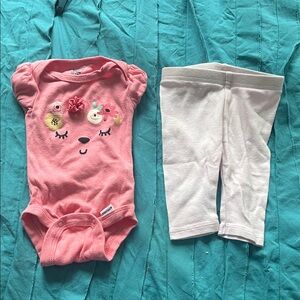 Gerber Pink and White Kids Matching Set